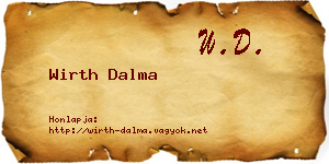 Wirth Dalma névjegykártya